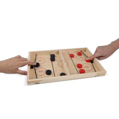 Découvrez le passionnant jeu Sling Puck d'InSideOut, parfait pour les jeunes et les moins jeunes ! Ce modèle de table interactif offre des heures de plaisir pour deux joueurs. Le but est simple : utiliser l'élastique pour envoyer les cinq palets de l'autre côté de la table avant que l'adversaire ne le fasse. L'action rapide du jeu met à l'épreuve vos réflexes et favorise le développement du temps de réaction et de la coordination œil-main. Son design compact en fait un jeu idéal pour la maison, les vacances ou les fêtes. Ce jeu apporte plus que de l'excitation et de l'amusement. Un jeu amusant pour les anniversaires, les vacances ou toute autre occasion spéciale !
