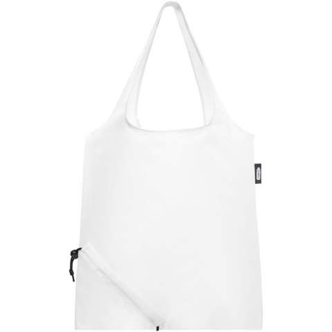 Tote bag with open main compartment. Dropdown height of handles is 26 cm. Unique fold-away function with drawstring closure. Resistance up to 5 kg weight.