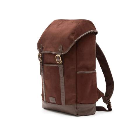 Exclusive backpack in a classic design. Made of a fine material in imitation suede with brass details. Functionality combined with a stylish design makes this backpack perfect for both work and leisure. Equipped with a laptop pocket that fits computers up to 17”.Suitable for computers with an overall size of 17 inches. Please note that the dimensions of the display are not the same as the dimensions of the entire computer.<br /><br />FitsLaptopTabletSizeInches: 17.0