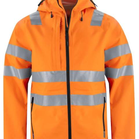 • wind- en waterdicht materiaal<br />• getapete naden<br />• ventair materiaal: zeer goede ademende eigenschappen en daardoor comfortabel te dragen                                       <br />• waterdichte rits, windstopper en kinbescherming<br />• borstzak met badgehouder<br />• verlengd rugpand                                                                       <br />• reflecterende details<br />• aanpasbare kap en taille<br />• aanpasbare manchetten met velcro