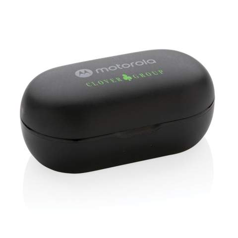 Motorola BT2.0 TWS. Ergonomic fit earphones. Designed for comfort and secure fit. With touch control. 6 hours playtime on the earbuds and 15hours in the case. Microphone for handsfree calls. With smart voice assistant. Siri and Google Assistant.<br /><br />HasBluetooth: True