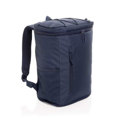 Stay cool and organised with the Sonny Aware™ RPET Cooler Backpack. Made from 100% rPET, this backpack features adjustable shoulder straps with a reflective accent for added visibility, along with a webbing handle on top and an elastic strap for securing items. The main compartment includes a PEVA grey silver cooler lining, keeping your food and drinks fresh. It also offers two mesh drink holder pockets and a front zipper pocket for easy access to essentials. The zippers and pullers are designed with matching or complementary accent colors for a sleek, cohesive look. Made with recycled polyester embedded with the AWARE™ tracer. 2% of proceeds of each product sold with AWARE™ will be donated to Water.org. PVC free.<br /><br />PVC free: true