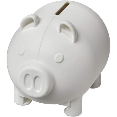 La tirelire Oink est un cadeau emblématique pour mettre de côté toute la petite monnaie. Elle est fabriquée en plastique recyclé, ce qui en fait un choix plus durable. En raison de la nature du plastique recyclé, les nuances de couleur peuvent varier légèrement et il peut y avoir des taches de couleur. Fabriqué au Royaume-Uni. Avertissement ! Ne convient pas aux enfants de moins de trois ans. Petites pièces. Risque d'étouffement.