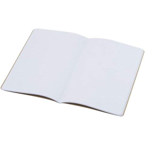 Lightweight and flexible notebook for everyday notetaking. The cover is made of recycled cardboard. Features visible singer stitching on the spine and includes 80 pages, 70 g/m² white lined paper. Made in Italy. 