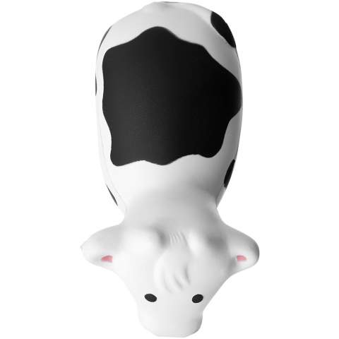 A fun stress item in the shape of a cow.