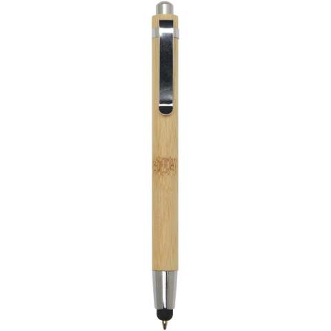 Kugelschreiber aus Bambus für ein angenehmes und komfortables Schreibgefühl. Tintenfarbe: Schwarz. Schreiblänge: 1000 Meter. Schreibspitze: 1 mm.