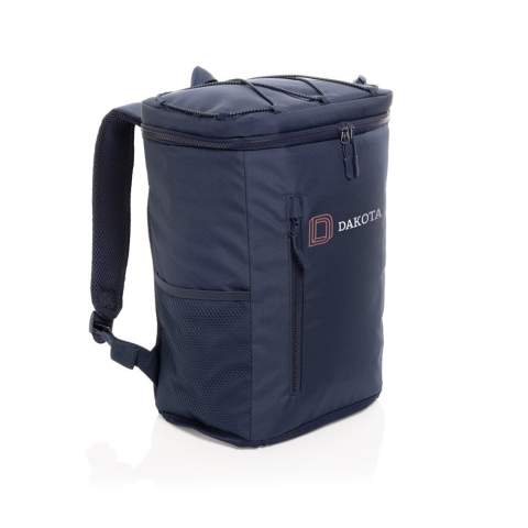 Stay cool and organised with the Sonny Aware™ RPET Cooler Backpack. Made from 100% rPET, this backpack features adjustable shoulder straps with a reflective accent for added visibility, along with a webbing handle on top and an elastic strap for securing items. The main compartment includes a PEVA grey silver cooler lining, keeping your food and drinks fresh. It also offers two mesh drink holder pockets and a front zipper pocket for easy access to essentials. The zippers and pullers are designed with matching or complementary accent colors for a sleek, cohesive look. Made with recycled polyester embedded with the AWARE™ tracer. 2% of proceeds of each product sold with AWARE™ will be donated to Water.org. PVC free.<br /><br />PVC free: true