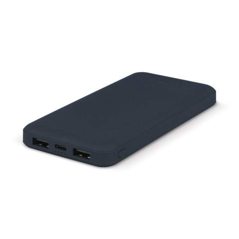 Mit unserer schicken 10.000-mAh-Powerbank haben Sie unterwegs mehr Energie. Mode trifft Nachhaltigkeit mit recyceltem ABS-Material. Bleiben Sie stilvoll geladen und setzen Sie gleichzeitig ein umweltbewusstes Zeichen. Eingang: Micro-USB &amp; Typ-5V/2A (max) USB-Ausgang: DC5V/1A &amp; 2,1A (insgesamt max. 2,1A)