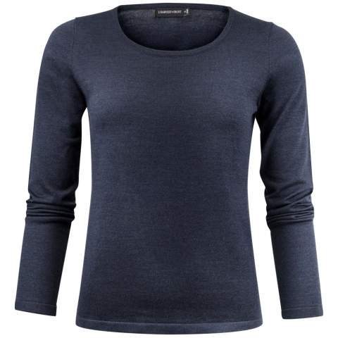 This sweater has a generous U-neck and a short, straight ending, without rib. Perfect to wear by itself or over a shirt.<br />We mixed extra-fine Wool/ Cotton yarn to get an all-season garment with benefits from both natural fibers. To keep up our responsible work as a brand, we use certified wool and carefully selected long staple U.S. Pima cotton. The yarn is a compact yarn with extra high twist. We added  “super wash”-treatment for less pilling. This way we can make sure of high quality, soft touch and high performance. The sweater is machine washable, but keep in mind, this is a Merino garment, which have the benefit of not needing frequent washings. Simply let it air after being worn.