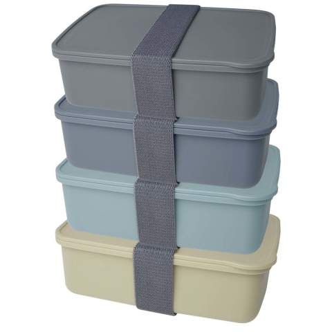 De 800 ml Dovi lunchbox is ontworpen voor dagelijks gemak. Het heeft een elastische sluiting die het deksel stevig op zijn plaats houdt, perfect voor maaltijden onderweg.