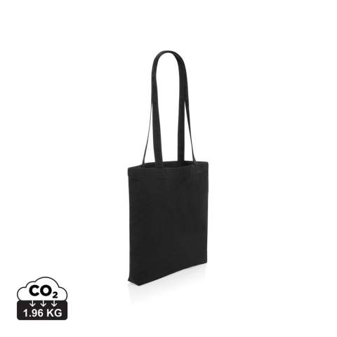 No greenwashing, but telling a true story about sustainability! This Impact collection is made with AWARE™ tracer. With AWARE™, the use of genuine recycled fabric materials and water reduction impact claims are guaranteed by using the AWARE disruptive physical tracer and blockchain technology. Save water and use genuine recycled fabrics. A regular cotton tote uses 1200 litres of water. AWARE™ Recycled cotton requires almost zero water! With the focus on water 2% of proceeds of each Impact product sold will be donated to Water.org. Carry your essentials inside this casual tote bag made with 100% recycled materials with AWARE™ tracer. This tote bag (330 g/m2) features a simplistic design with two top handles that can be carried on the shoulder or by hand. A truly sustainable and reusable bag for everyday use.<br /><br />PVC free: true