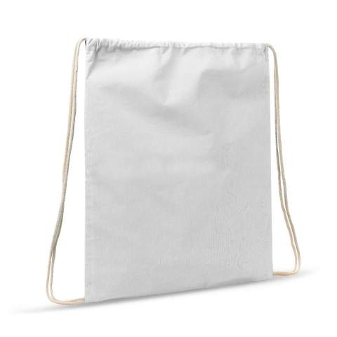 Drawstring bag made of OEKO-TEX® Standard 100 certified cotton. The cotton ropes give this rucksack a natural look.