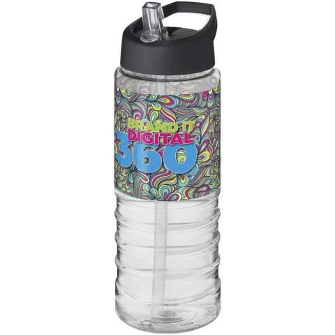 Einwandige Sportflasche mit geripptem Design. Verfügt über einen auslaufsicheren Deckel zum Klappen Das Fassungsvermögen beträgt 750 ml. Mischen und kombinieren Sie Farben, um Ihre perfekte Flasche zu kreieren. Kontaktieren Sie uns bezüglich weiterer Farboptionen. Hergestellt in Großbritannien. Verpackt in einem recycelten PE-Kunststoffbeutel. BPA-frei.