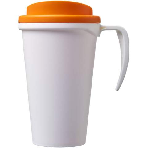 Doppelwandiger Isolierbecher mit Schraubverschluss und integriertem Griff. Mischen und kombinieren Sie Farben, um Ihren perfekten Becher zu kreieren. Hergestellt in Großbritannien. Präsentiert in einer weißen Geschenkschachtel. BPA-frei. EN12875-1-konform, spülmaschinen- und mikrowellengeeignet. Verpackt in einem recycelten PE-Kunststoffbeutel.