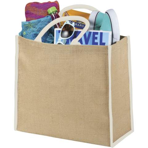 Le sac fourre-tout Harry, avec ses bords colorés ludiques, est le complément élégant parfait pour un usage quotidien. Que ce soit pour faire du shopping, passer une journée au parc ou à la plage, ce sac a tout prévu. Le compartiment principal offre beaucoup d'espace pour ranger tous les éléments essentiels, et la fermeture à crochets et boucles maintient le sac bien fermé. Ses poignées de 17 cm de long le rendent pratique à porter à la main. Fabriqué en Inde et certifié OEKO-Tex. Résistance jusqu'à un poids de 12 kg.