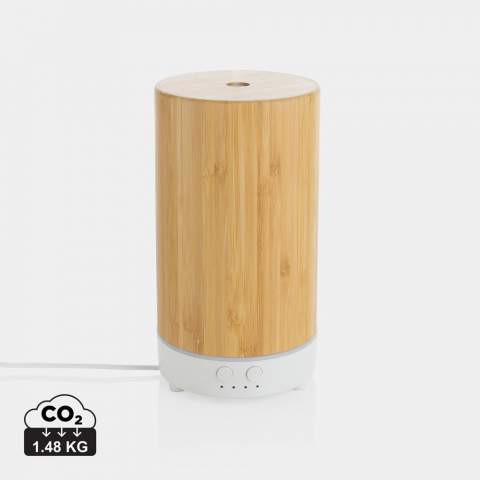 Aroma diffuser/humidifier made with RCS (Recycled Claim Standard) certified recycled ABS/PP and FSC® 100% bamboo. Total recycled content: 38 % based on total item weight. RCS certification ensures a completely certified supply chain of the recycled materials. Suitable to ad drops of essential oils to the water storage. Including 100 cm type C charging cable made from RCS certified recycled TPE Packed in FSC® mix kraft box.<br /><br />PVC free: true