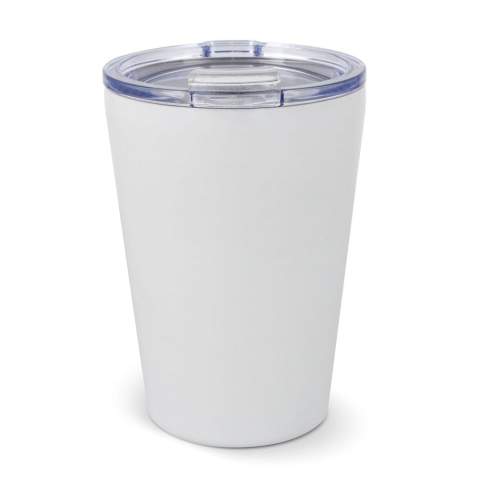 Voici "Murray", notre tasse en T-ceramic de 300 ml avec couvercle. Cette solution élégante et pratique vous permettra d'apprécier vos boissons lors de vos déplacements. L'intérieur en céramique offre de nombreux avantages, notamment un nettoyage facile, l'élimination des odeurs et des résidus de goût après le lavage et une isolation thermique supérieure. Fabriqué en acier inoxydable recyclé à 90 %.