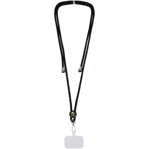 Tour de cou universel de haute qualité pour étuis de téléphone portable, adapté à tous les smartphones avec un étui. La longueur maximale du tour de cou est de 160 cm. Il peut être ajusté à la longueur souhaitée grâce à la boucle réglable. Le tour de cou peut être facilement détaché à l'aide du crochet métallique, laissant le ruban à l'intérieur de l'étui du téléphone pour le rattacher facilement au tour de cou. 