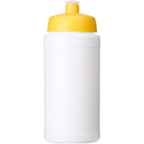 Bouteille de sport à simple paroi. Dispose d’un couvercle anti-déversement avec bec à système de pression-traction. Capacité de 500 ml. Couleurs à mélanger et assortir pour créer la bouteille parfaite. Contactez-nous pour plus d'options de couleurs. Fabriqué au Royaume-Uni. Sans BPA. Conforme à la norme EN12875-1. Lavable au lave-vaisselle.