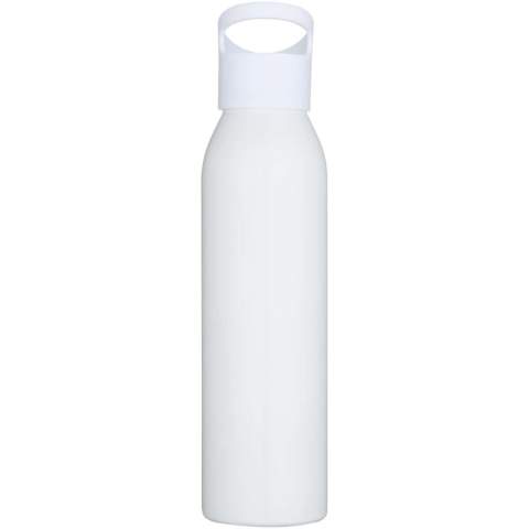 Die einwandige Sky Wasserflasche besteht aus RCS-zertifiziertem recyceltem Edelstahl, einem Material, das sowohl leicht als auch langlebig ist. Sie verfügt über einen integrierten Griff zum einfachen Tragen und passt in die Seitentaschen der meisten Rucksäcke und Auto-Getränkehalter. Fassungsvermögen: 650 ml.