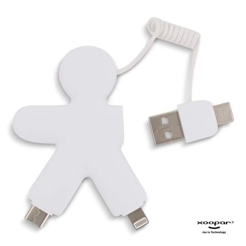 Betrouwbaar, nuttig, gemaakt van gerecycled materiaal en altijd klaar voor gebruik! Sluit al je essentiële apparaten aan met de USB-, USB-C- of Lightning-connectoren. De flexibele spiraalkabel doet ook dienst als sleutelhanger! Neem je buddy overal mee naartoe! Het totale gerecyclede materiaal is 30% gebaseerd op het gewicht van het artikel.  De kabel is verpakt in een duurzame FSC-gecertificeerde papieren envelop.