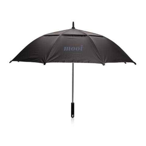 Parapluie Hurricane conçu pour résister aux conditions météorologiques difficiles, grâce à son panneau double couche de 27 pouces et à son tissu imperméable. Avec sa construction durable et ses caractéristiques pratiques, le parapluie Hurricane est un choix fiable par temps pluvieux et orageux. Ouverture et fermeture manuelles. Le parapluie offre une protection UPF50+ également. Avec le traceur AWARE™ qui valide l'utilisation authentique de matériaux recyclés. 2% des recettes de chaque produit Aware™ vendu seront reversés à Water.org. Modèle déposé®.<br /><br />UmbrellaMechanism: Ouvrir/fermer manuellement<br />IsStormproof: true