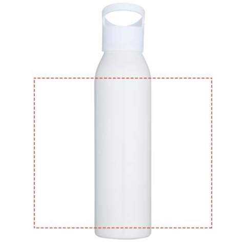 Die einwandige Sky Wasserflasche besteht aus RCS-zertifiziertem recyceltem Edelstahl, einem Material, das sowohl leicht als auch langlebig ist. Sie verfügt über einen integrierten Griff zum einfachen Tragen und passt in die Seitentaschen der meisten Rucksäcke und Auto-Getränkehalter. Fassungsvermögen: 650 ml.