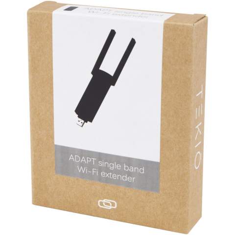 Wi-Fi extender that can extend wireless coverage to every corner of your house (up to 15 meters). Universally compatible with any standard router or gateway and can be setup on various platforms easily (Windows/Android/iOS). Stable connection that provides up to 300Mbps transmission under 2.4GHz channel. Includes a nice pouch for easy transport and storage. Delivered in a premium kraft paper box with a colourful sticker.