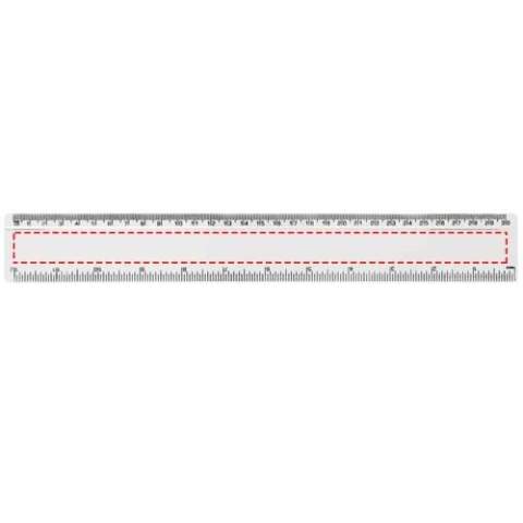 Solid plastic ruler, with markings available in both inches and centimetres. Please note, the ruler markings are printed along with artwork, plain stock rulers will not carry markings.