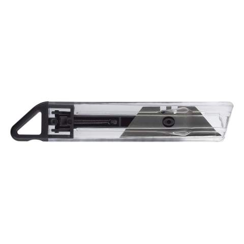 Transparent hobby knife. Modern design in fresh colours. Loop for attachment to keyring.
