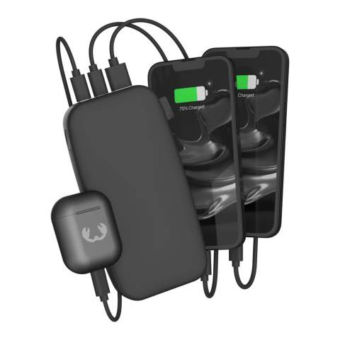 Dankzij 20W Power Delivery kun je je telefoon zelfs tot 50% opladen in slechts 30 minuten.* Je kunt 2 of 3 apparaten tegelijk opladen. Bescherming tegen overspanning, overstroom, oververhitting, overbelasting, ontlading en kortsluiting. De powerbank is ook veilig om mee te vliegen, omdat deze de UN38.3-luchtvaartkeur heeft.