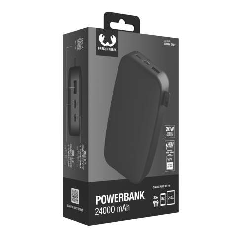 Dankzij 20W Power Delivery kun je je telefoon zelfs tot 50% opladen in slechts 30 minuten.* Je kunt 2 of 3 apparaten tegelijk opladen. Bescherming tegen overspanning, overstroom, oververhitting, overbelasting, ontlading en kortsluiting. De powerbank is ook veilig om mee te vliegen, omdat deze de UN38.3-luchtvaartkeur heeft.