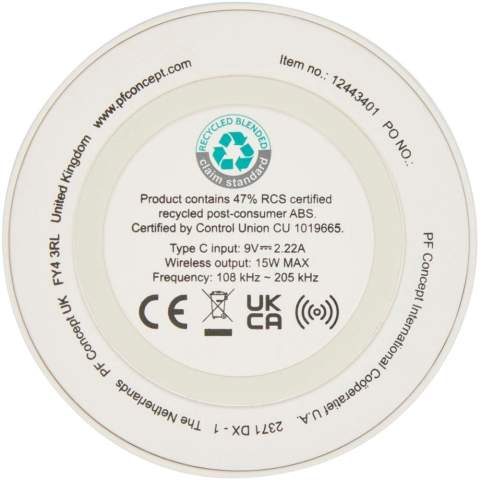 Améliorez votre expérience de charge avec le tapis de charge sans fil Freal 15 W en plastique recyclé. Succédant à la version non recyclée, il combine une charge à haute efficacité à un choix davantage responsable. Livré avec un câble 2-en-1 de 50 cm (USB-A et Type-C), il assure une connectivité facile pour toute une variété d’appareils.