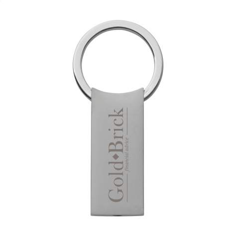 Smart matte metal key ring with rotating click system. Each item is supplied in an individual brown cardboard envelope.