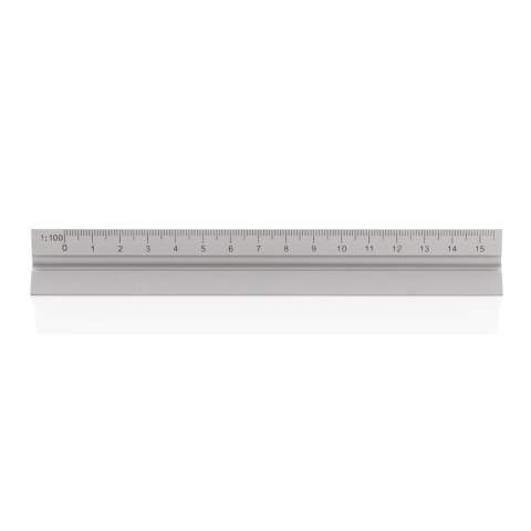 Aluminum ruler with 5 different scales (1:20;1:25;1:50;1:75;1:100) 15 cm. Perfect to bring along in your pocket.<br /><br />PVC free: true