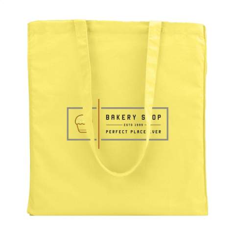 Sac shopping robuste en 100% coton tissé (160 g/m²). Avec de longues anses.