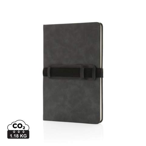 Wees altijd voorbereid op elke vergadering met dit luxe hardcover PU-notitieboek. Stijlvol en voelt zacht aan. Het notitieboekje bevat 80 vellen / 160 pagina's 70 g / m2 crèmekleurige gelinieerde pagina's. De voorkant van de notitieboek is voorzien van een horizontale elastische band die je pen en telefoon vasthoudt.<br /><br />NotebookFormat: A5<br />NumberOfPages: 160<br />PaperRulingLayout: Gelinieerde pagina's