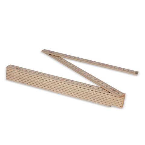 Duimstok met tien delen en een totale lengte van 2 meter. Duurzaam en draagbaar, ideaal voor zowel professionele als doe-het-zelf projecten. De liniaal heeft een schokbestendige coating en extra sterke, roestvrijstalen scharnieren. Met geïntegreerd hoekschema en vergrendelingshoek van 180°. CE-gecertificeerd en nauwkeurigheidsklasse 3. Gemaakt in Europa.