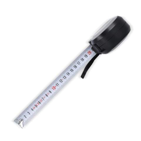 Durable 7.5 m tape measure made from recycled ABS with 25 mm wide tape and a stiffness of up to 2.1 m. Has a flat surface ideal for branding. Meets EEC Class MID II standards for accurate measurements.