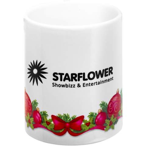 In terms of design, the Pic mug is a classic among mugs. This 330 ml bestselling white ceramic mug is the perfect choice for displaying any logo or message. The Pic mug (including print) is dishwasher safe according to EN12875-1 for at least 125 washes.