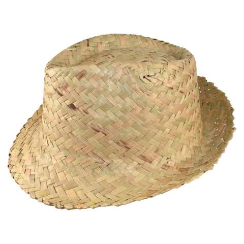 Take on the role of the godfather with this jute version of the Maffia Hat. Also fun for theme parties. Add a colored band around the base of the hat for an even more playful effect, or add a nice message or your (company) logo. Made of straw