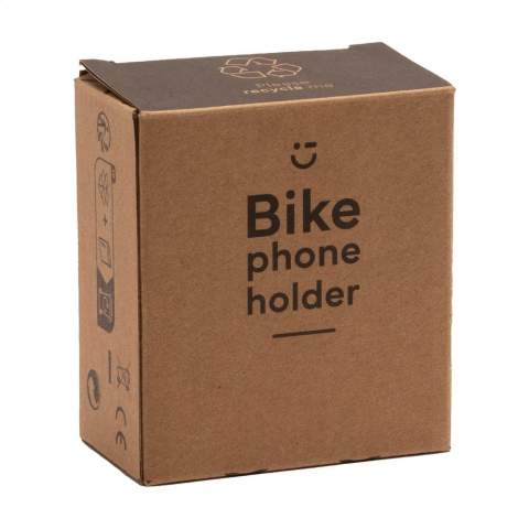 Support de téléphone universel et réglable en plastique ABS robuste. Facile à attacher au guidon ou au cadre. Vous pouvez utiliser votre smartphone en mode mains libres en fixant cet article sur votre vélo. Convient à tous les téléphones d'une largeur maximale de 8,8 cm. Chaque article est fourni dans une boite individuelle en papier kraft marron.