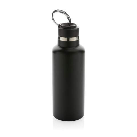 The ultimate stainless steel bottle for on-the-go. With drinking spout. Keeps your drink warm for up to 5 hours or cold for up to 15 hours. Made with RCS (Recycled Claim Standard) certified recycled materials. RCS certification ensures a completely certified supply chain of the recycled materials. Total recycled content: 83% based on total item weight. BPA free. Capacity 600ml. Including FSC®-certified kraft packaging.<br /><br />HoursHot: 5<br />HoursCold: 15