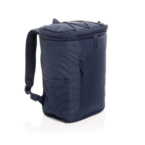 Restez au frais et organisé avec le sac à dos isotherme Sonny en rPET Aware™. Ce sac à dos comporte des bretelles réglables avec un accent réfléchissant pour plus de visibilité, ainsi qu'une poignée en sangle sur le dessus et une sangle élastique pour sécuriser les articles. Le compartiment principal est doté d'une doublure en PEVA gris argenté, qui permet de conserver la fraîcheur des aliments et des boissons. Il comporte également deux poches en filet pour les boissons et une poche frontale zippée pour faciliter l'accès aux objets essentiels. Les fermetures à glissière et les tirettes sont conçues avec des couleurs assorties ou complémentaires pour un look élégant et cohérent. Fabriqué en polyester recyclé avec le traceur AWARE™. 2 % des recettes de chaque produit vendu avec AWARE™ seront reversés à Water.org. Sans PVC.<br /><br />PVC free: true