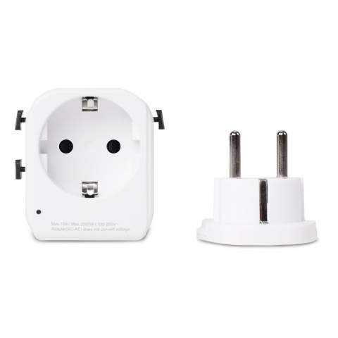 Cette prise de voyage universel vous permet de recharger vos appareils partout dans le monde grace a ses multi connections. Ellecomprend 1 ports USB et une entrée de type C. 