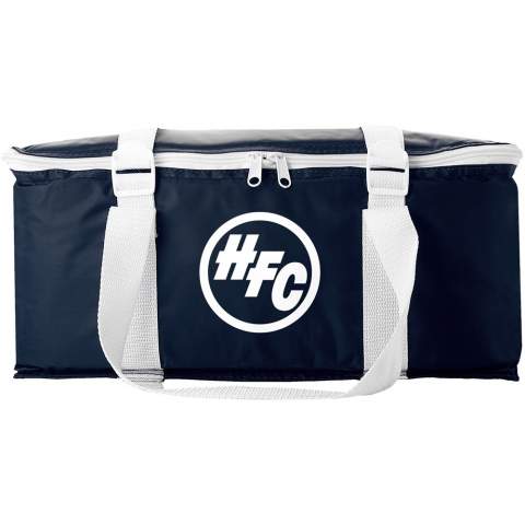 Large cooler bag suitable for up to 12 cans. The strap can be used to carry a towel. Accessories not included.