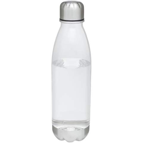 Bouteille de sport à simple paroi en matériau durable avec couvercle vissé. Résistante aux chocs, aux taches et aux odeurs. Dispose d’un couvercle et d'un fond en acier inoxydable. Sans bisphénol A. Capacité de 685 ml.