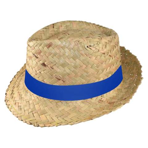 Take on the role of the godfather with this jute version of the Maffia Hat. Also fun for theme parties. Add a colored band around the base of the hat for an even more playful effect, or add a nice message or your (company) logo. Made of straw