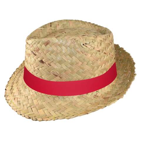 Take on the role of the godfather with this jute version of the Maffia Hat. Also fun for theme parties. Add a colored band around the base of the hat for an even more playful effect, or add a nice message or your (company) logo. Made of straw