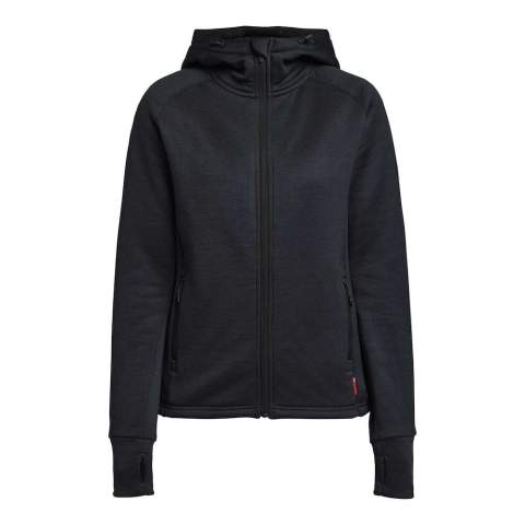 Een echt comfortabele hoodie die je kunt dragen als sweater of als licht jack. Hij is erg rekbaar en heeft gelede verlengde mouwen met duimgaten zodat je hem kan dragen als midlayer. De capuchon en de boord zijn verstelbaar en de ritssluiting heeft een omgeslagen kinbeschermer. Als je het als een mid-layer wilt dragen, zorgen de verlengde mouwen met duimlussen ervoor dat de mouwen niet opstropen onder je jack. Hij heeft ook twee voorzakken met ritssluiting voor, zodat je je spullen niet kwijtraakt. Draag hem als comfortabele hoodie of als licht jack in de stad of tijdens outdooractiviteiten.